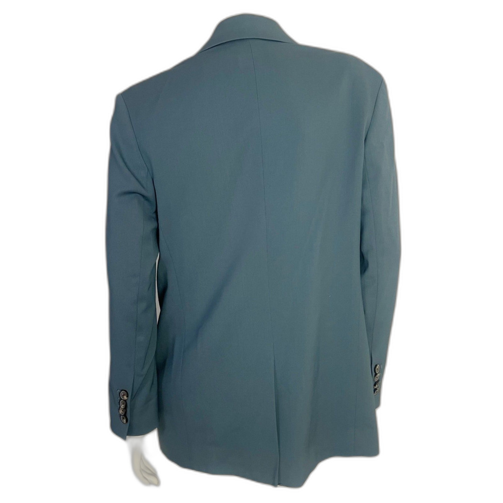 Everlane Wool Oversized Blazer 80s Style Dusty Blue Women's Size 6 - Picture 4 of 8